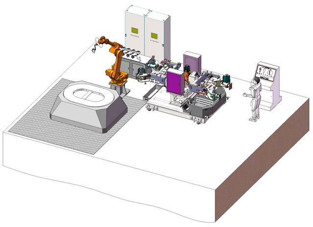 Автоматическая машина для полировки роботов